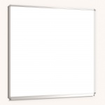 Whiteboard, 100x100 cm, mit durchgehender Ablage, Stahlemaille weiß, 
